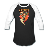 Air Force - Pinup - Baseball T-Shirt - black/white