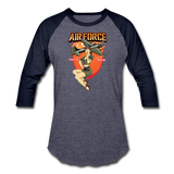 Air Force - Pinup - Baseball T-Shirt - heather blue/navy