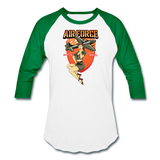 Air Force - Pinup - Baseball T-Shirt - white/kelly green
