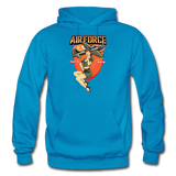 Air Force - Pinup - Gildan Heavy Blend Adult Hoodie - turquoise
