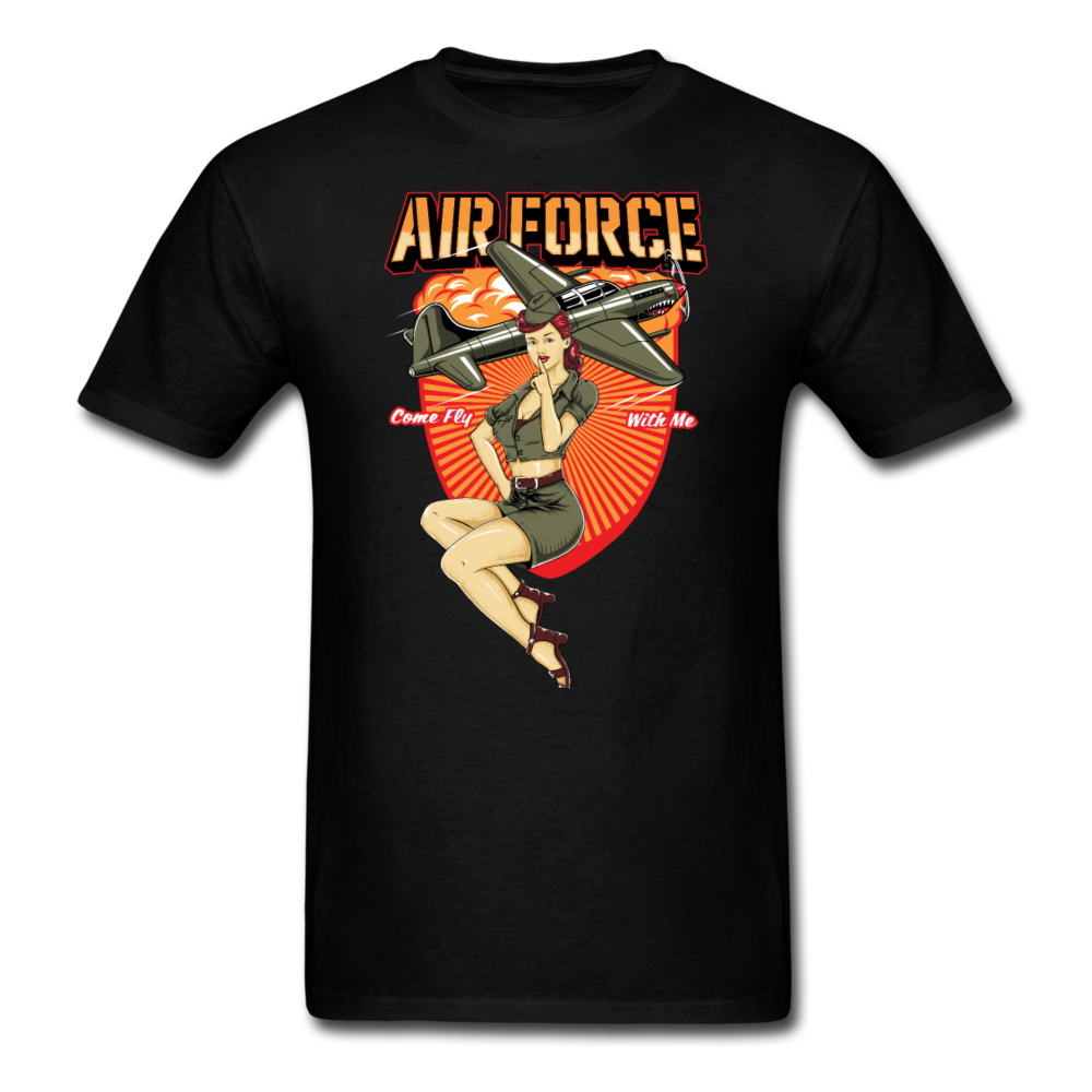 Air Force - Pinup - Unisex Classic T-Shirt - black