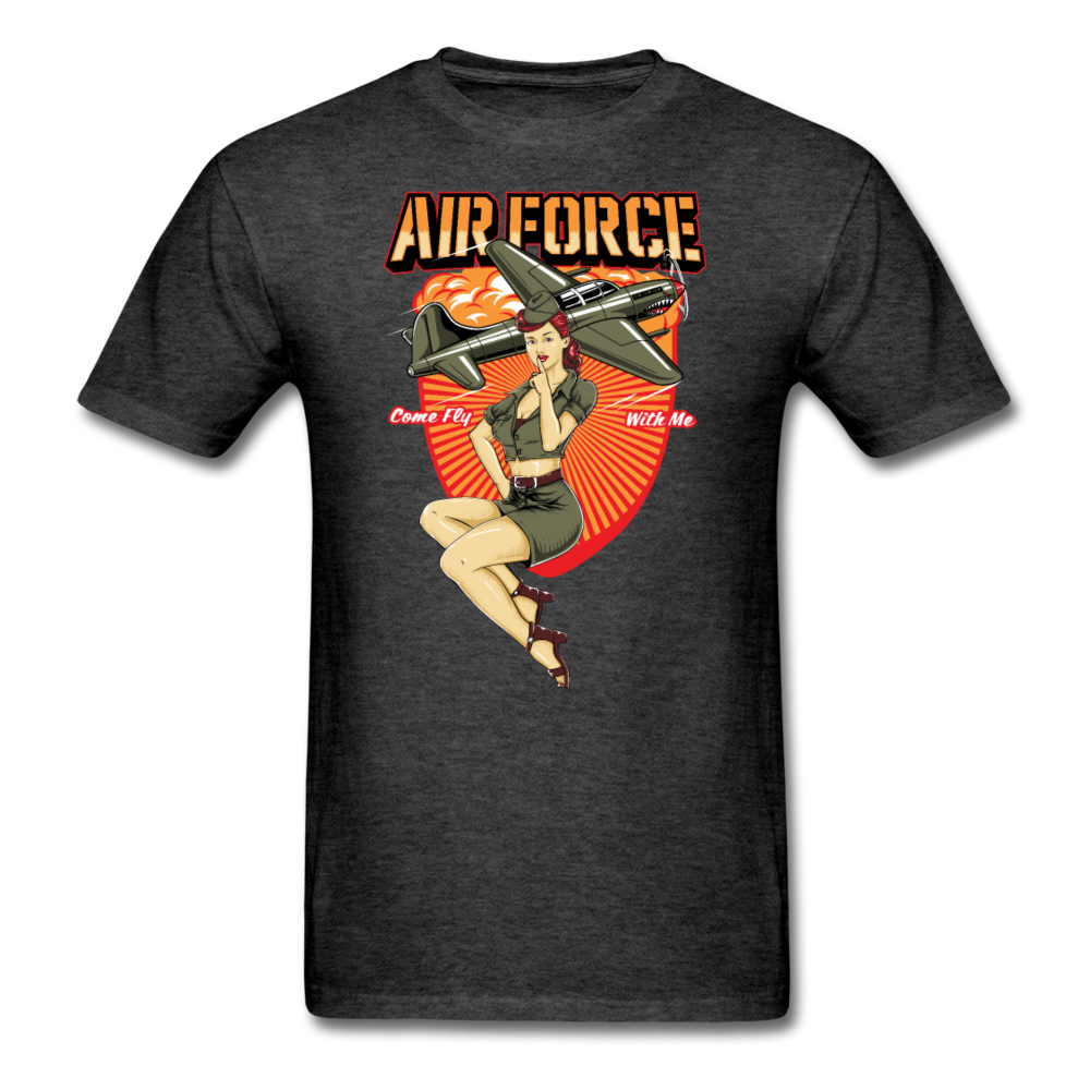 Air Force - Pinup - Unisex Classic T-Shirt - heather black