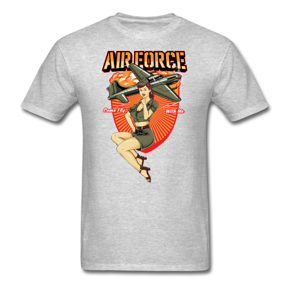 Air Force - Pinup - Unisex Classic T-Shirt - heather gray