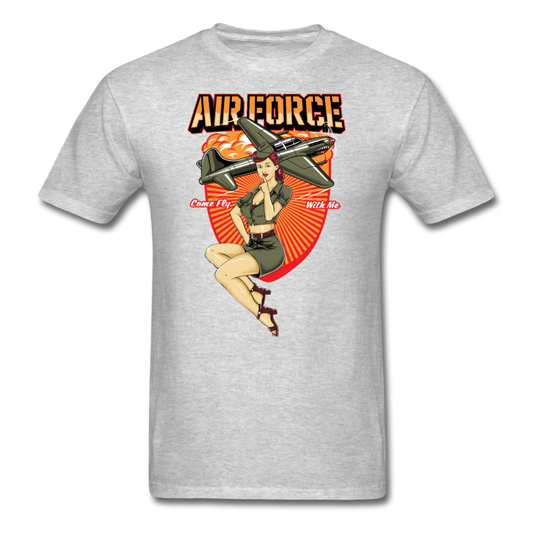 Air Force - Pinup - Unisex Classic T-Shirt - heather gray