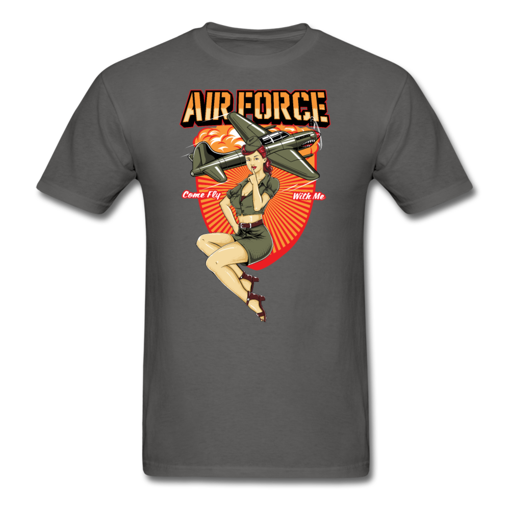 Air Force - Pinup - Unisex Classic T-Shirt - charcoal