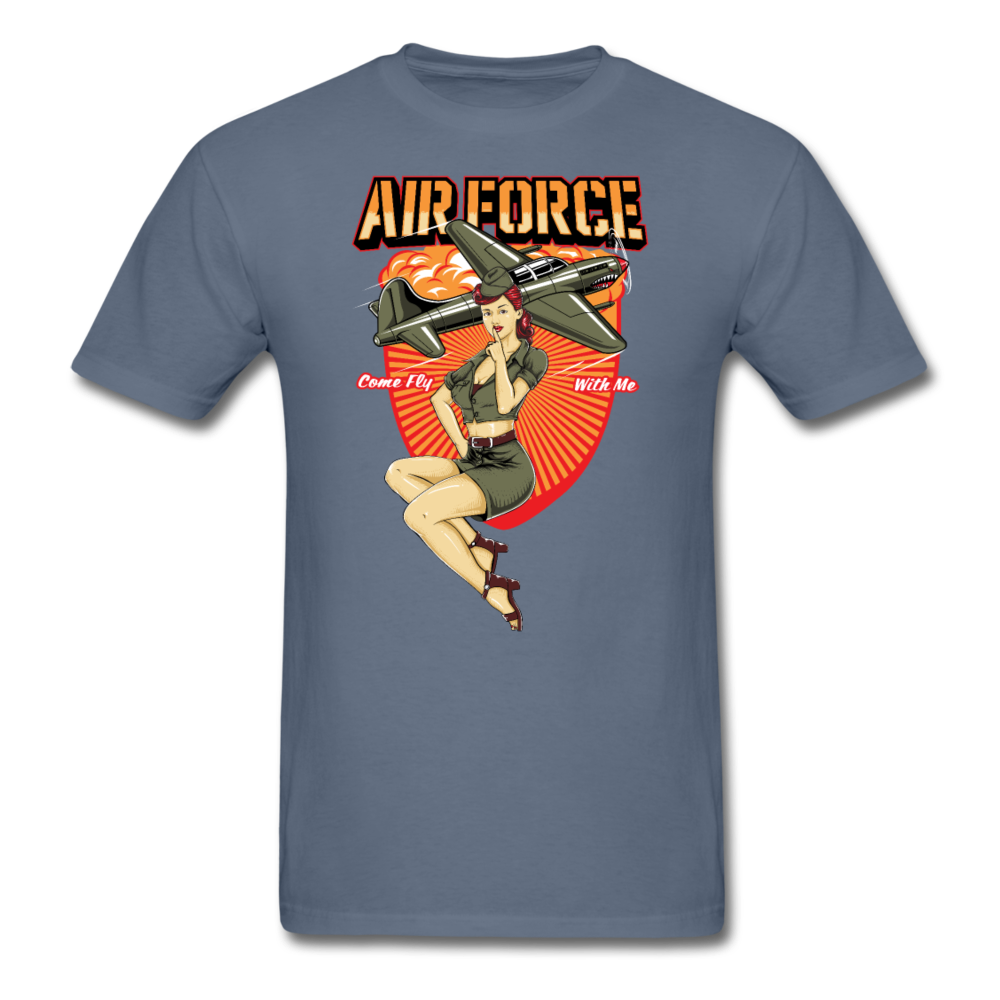 Air Force - Pinup - Unisex Classic T-Shirt - denim