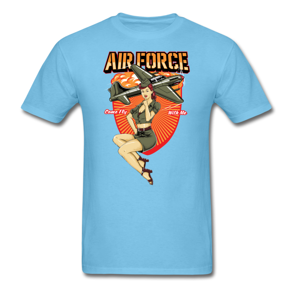 Air Force - Pinup - Unisex Classic T-Shirt - aquatic blue