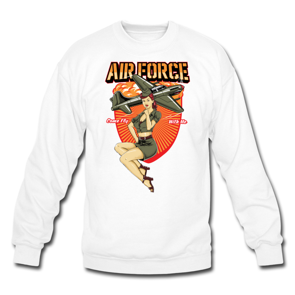 Air Force - Pinup - Crewneck Sweatshirt - white