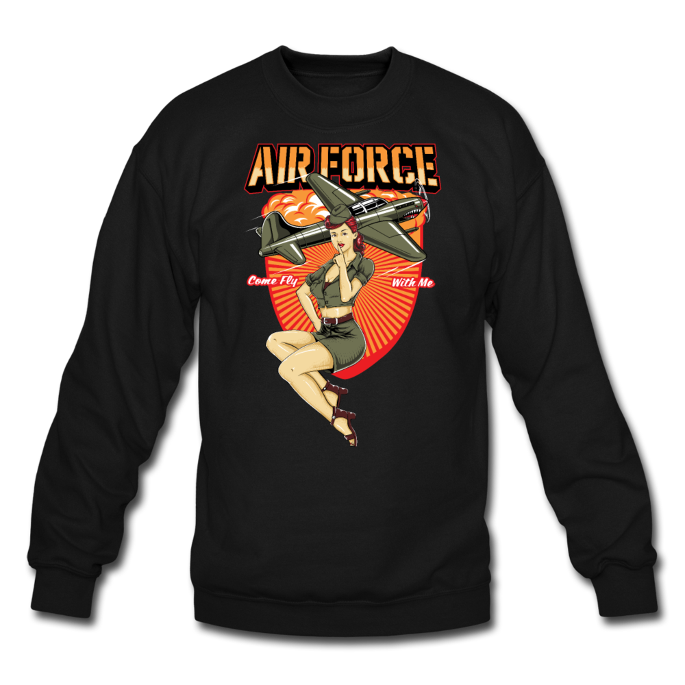 Air Force - Pinup - Crewneck Sweatshirt - black