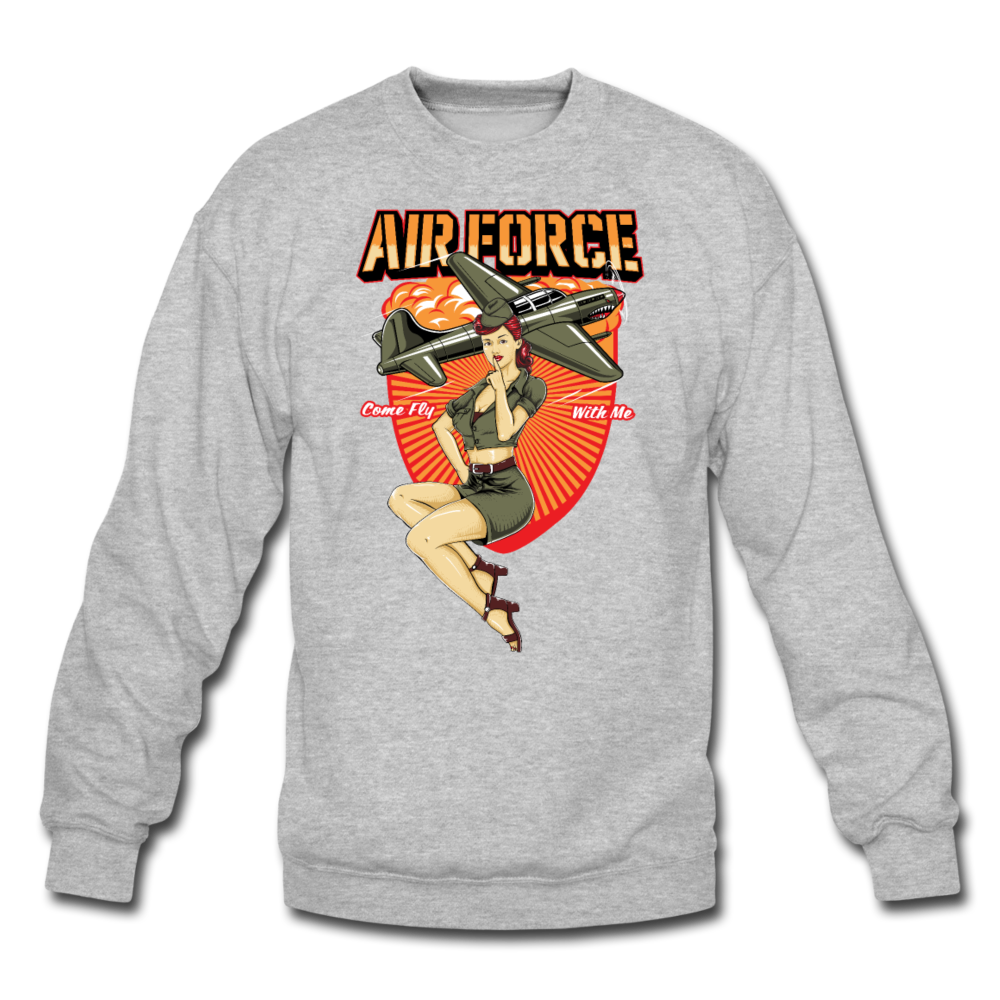 Air Force - Pinup - Crewneck Sweatshirt - heather gray