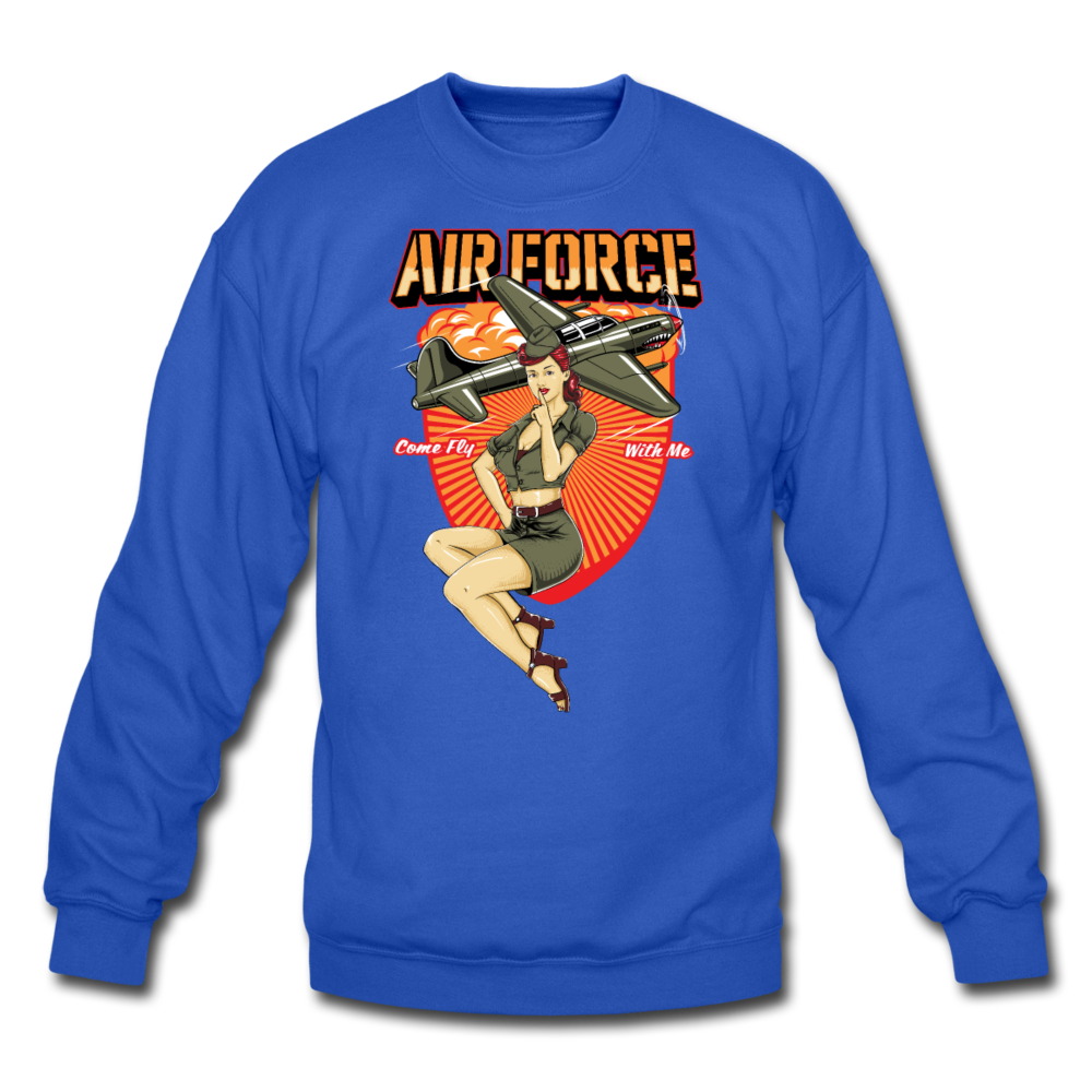 Air Force - Pinup - Crewneck Sweatshirt - royal blue