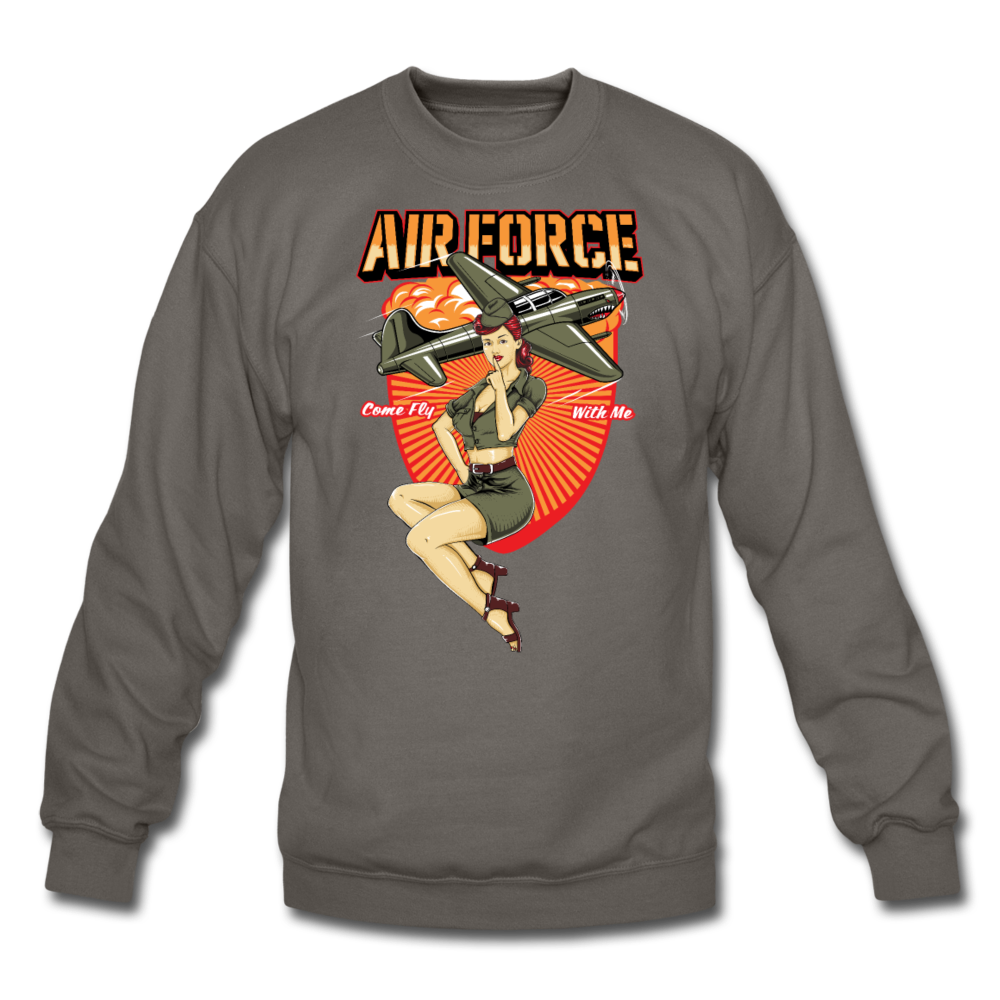 Air Force - Pinup - Crewneck Sweatshirt - asphalt gray