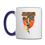Air Force - Pinup - Contrast Coffee Mug - white/cobalt blue