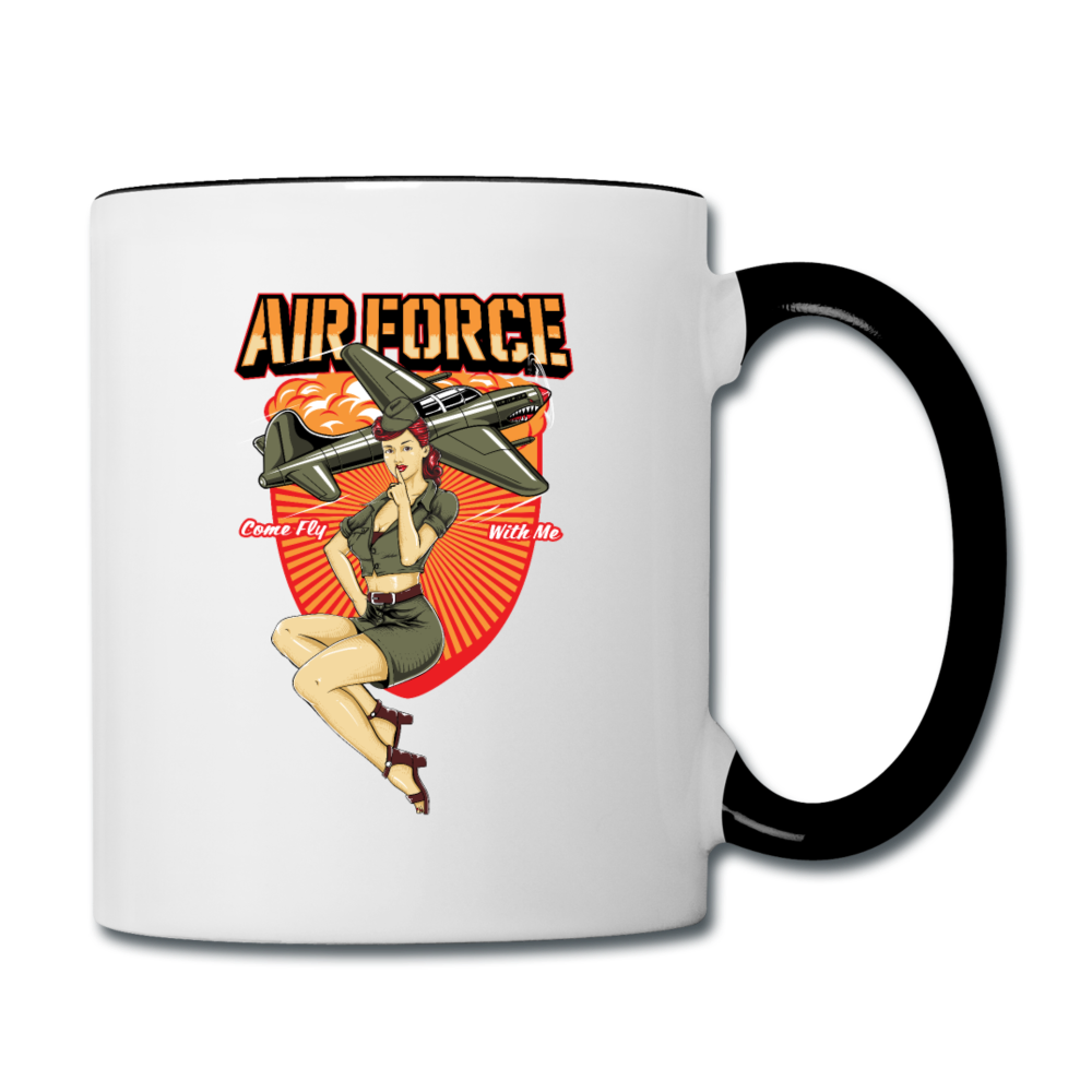 Air Force - Pinup - Contrast Coffee Mug - white/black