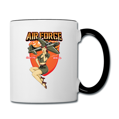 Air Force - Pinup - Contrast Coffee Mug - white/black