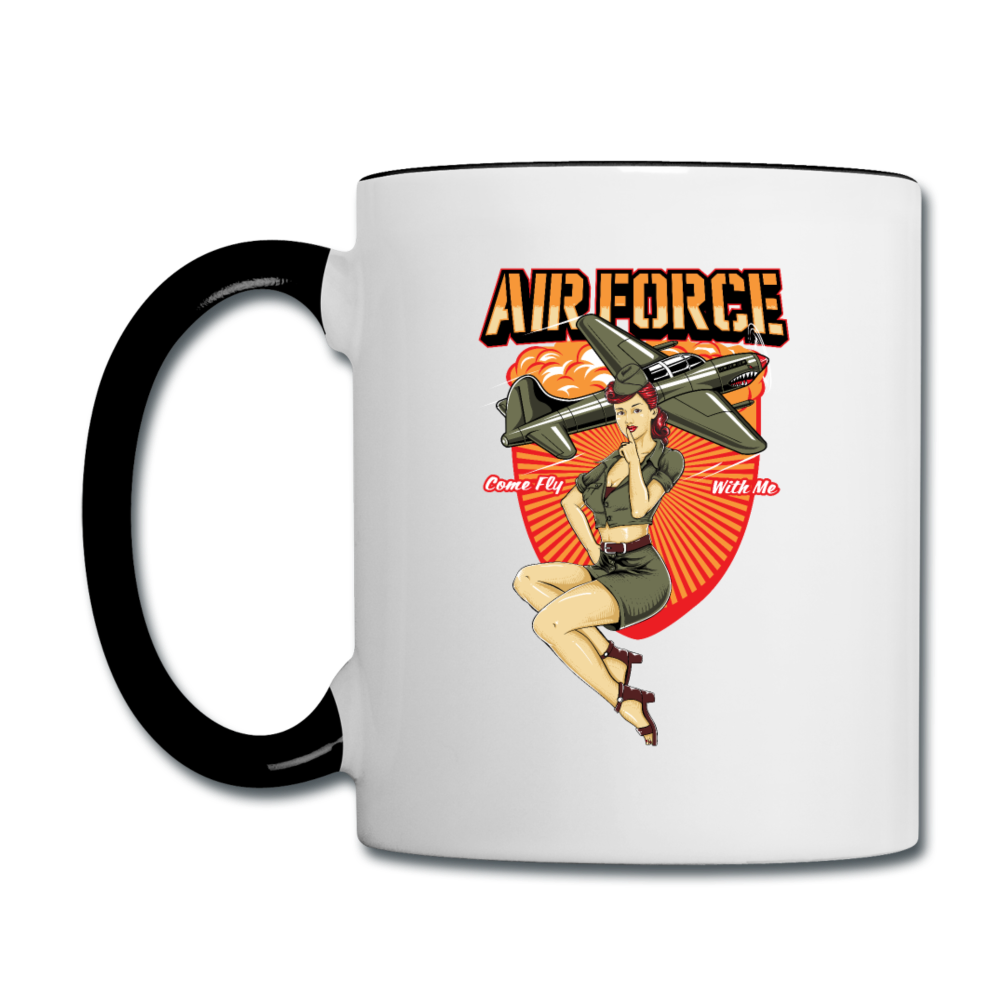 Air Force - Pinup - Contrast Coffee Mug - white/black