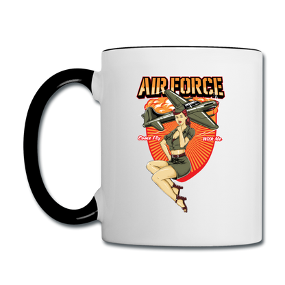 Air Force - Pinup - Contrast Coffee Mug - white/black