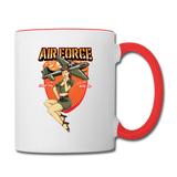 Air Force - Pinup - Contrast Coffee Mug - white/red