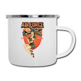 Air Force - Pinup - Camper Mug - white