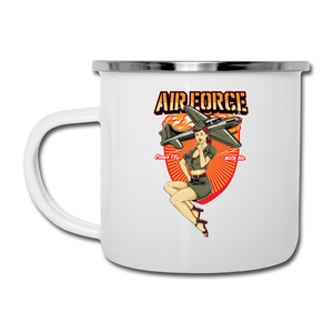 Air Force - Pinup - Camper Mug - white