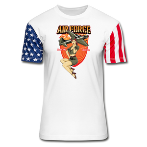 Air Force - Pinup - Stars & Stripes T-Shirt - white
