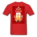 Keep Calm Drink Beer - Men's T-Shirt - red