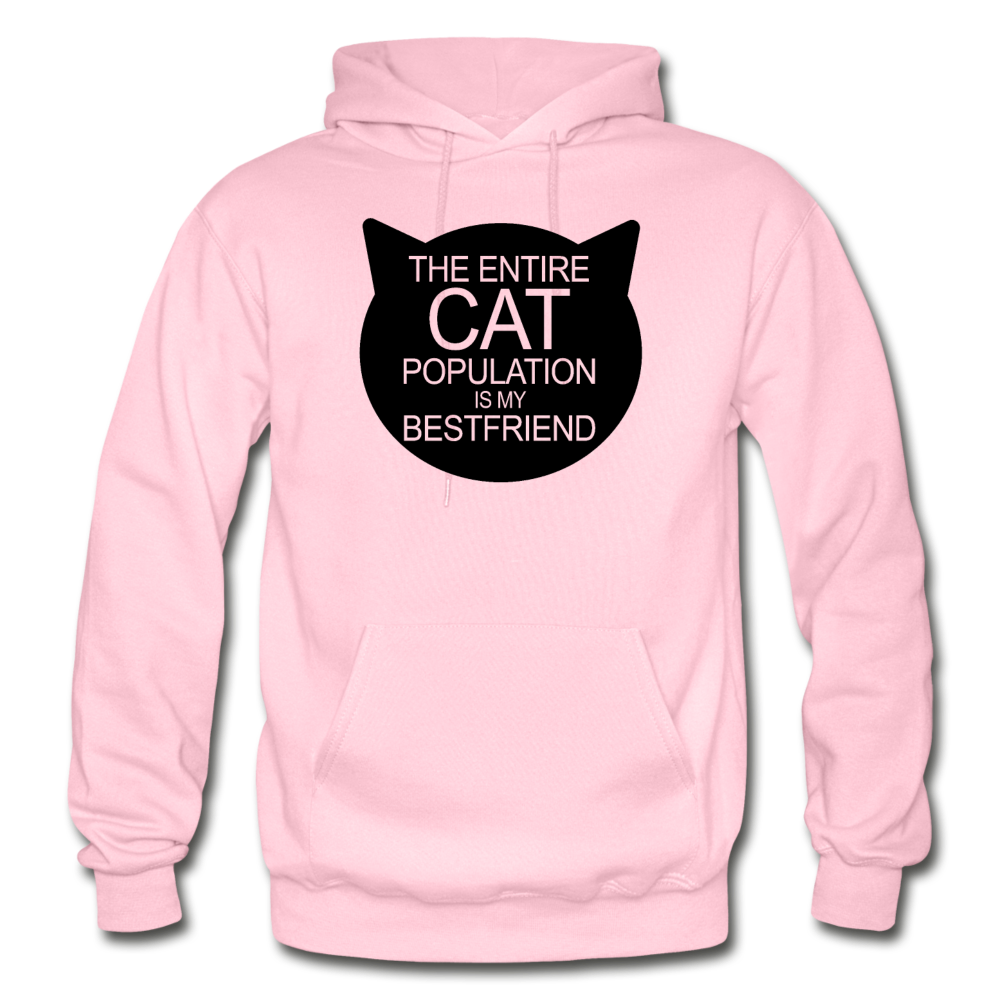 Cats - My Best Friends - Black - Gildan Heavy Blend Adult Hoodie - light pink