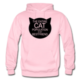 Cats - My Best Friends - Black - Gildan Heavy Blend Adult Hoodie - light pink