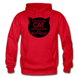 Cats - My Best Friends - Black - Gildan Heavy Blend Adult Hoodie - red