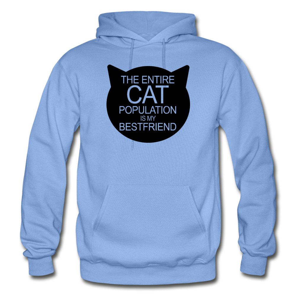 Cats - My Best Friends - Black - Gildan Heavy Blend Adult Hoodie - carolina blue