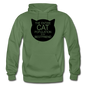 Cats - My Best Friends - Black - Gildan Heavy Blend Adult Hoodie - military green