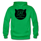Cats - My Best Friends - Black - Gildan Heavy Blend Adult Hoodie - kelly green