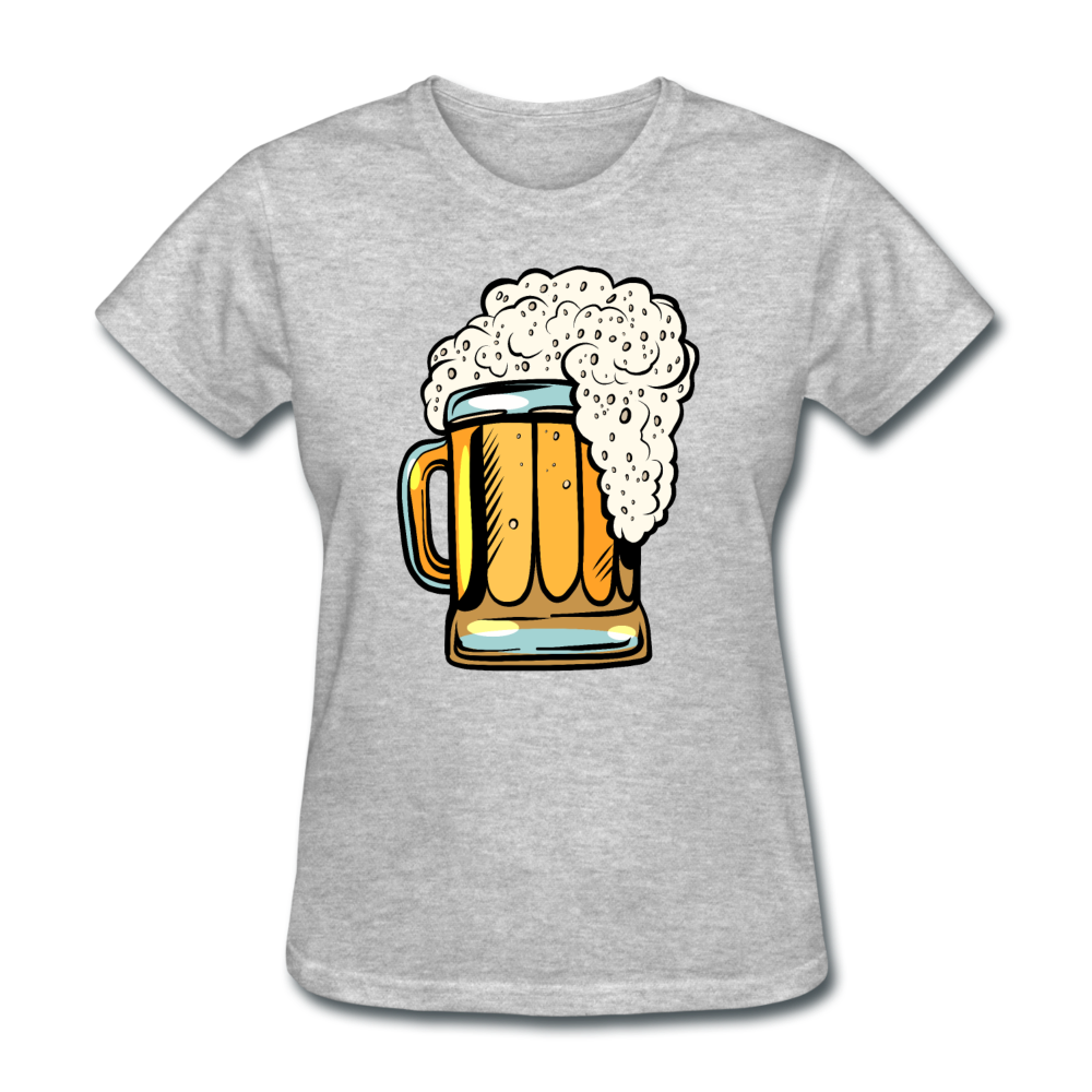 Foamy Beer Mug - Women's T-Shirt - heather gray