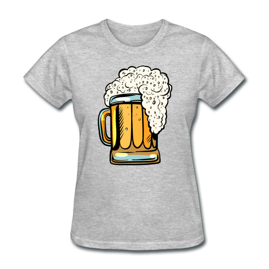 Foamy Beer Mug - Women's T-Shirt - heather gray