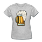 Foamy Beer Mug - Women's T-Shirt - heather gray