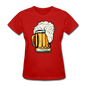 Foamy Beer Mug - Women's T-Shirt - red