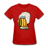 Foamy Beer Mug - Women's T-Shirt - red