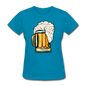 Foamy Beer Mug - Women's T-Shirt - turquoise