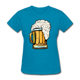 Foamy Beer Mug - Women's T-Shirt - turquoise