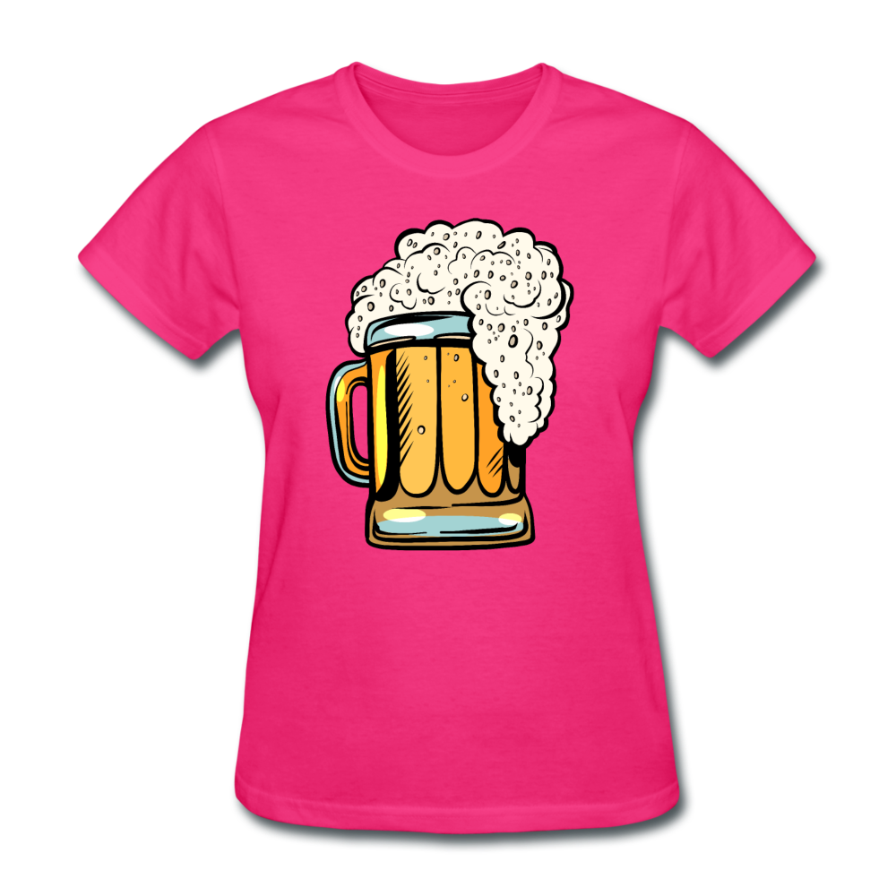 Foamy Beer Mug - Women's T-Shirt - fuchsia