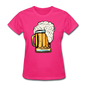 Foamy Beer Mug - Women's T-Shirt - fuchsia