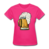 Foamy Beer Mug - Women's T-Shirt - fuchsia