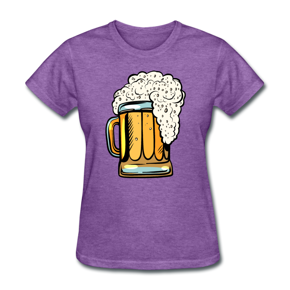 Foamy Beer Mug - Women's T-Shirt - purple heather