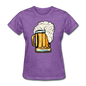 Foamy Beer Mug - Women's T-Shirt - purple heather