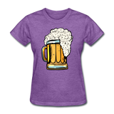 Foamy Beer Mug - Women's T-Shirt - purple heather