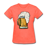 Foamy Beer Mug - Women's T-Shirt - heather coral