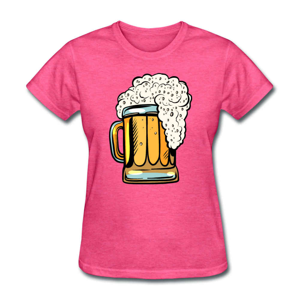 Foamy Beer Mug - Women's T-Shirt - heather pink