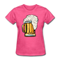 Foamy Beer Mug - Women's T-Shirt - heather pink