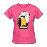 Foamy Beer Mug - Women's T-Shirt - heather pink