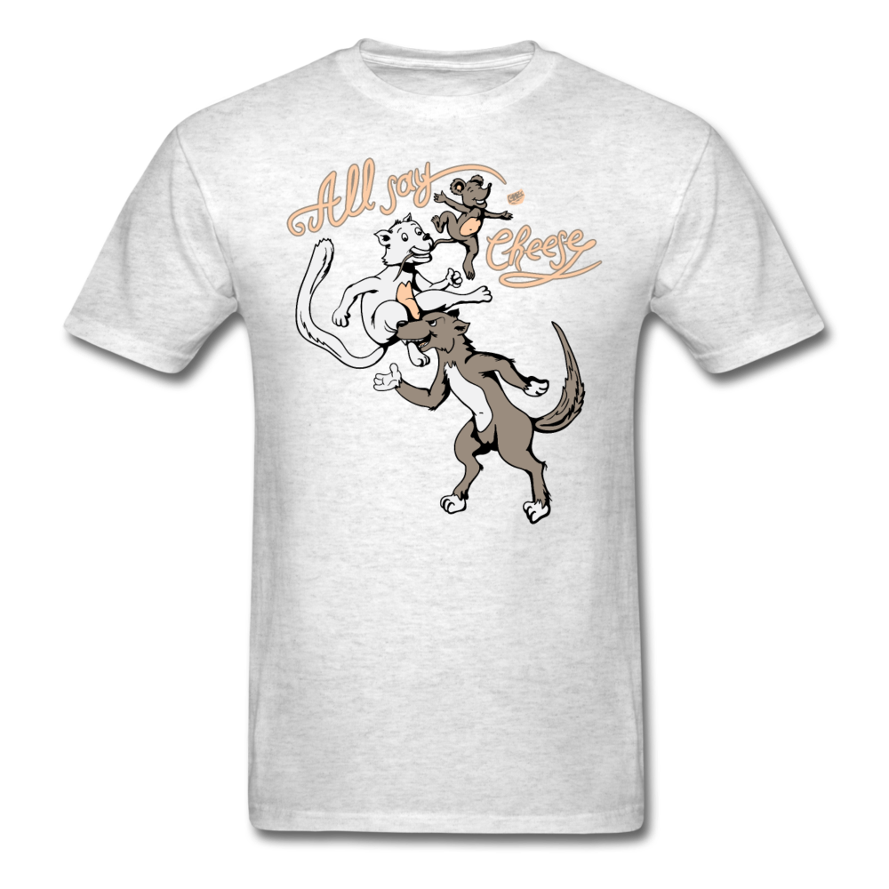 Cat, Dog, Mouse And Cheese - Unisex Classic T-Shirt - light heather gray